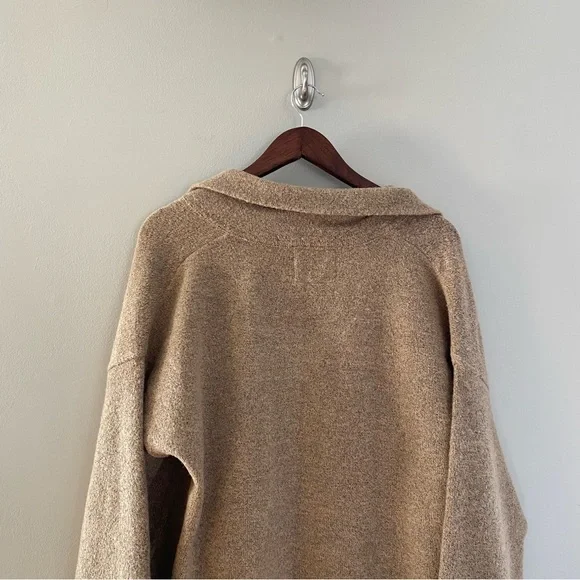 THREAD & SUPPLY Open Front Sweater Cardigan in Camel Size Large - Picture 7 of 9